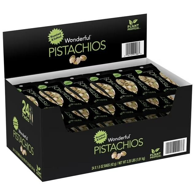 Wonderful Pistachios, Roasted and Salted 1.5 oz., 24 pk.