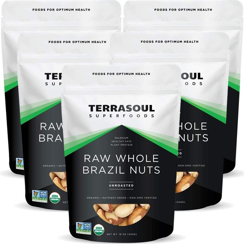 Organic Brazil Nuts 5 Lbs Pack Raw Unsalted Rich in Selenium