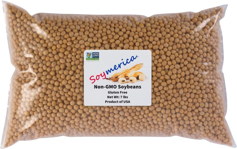 Soymerica Non-GMO Soybeans 7 lb for Soy Milk and Tofu USA Product