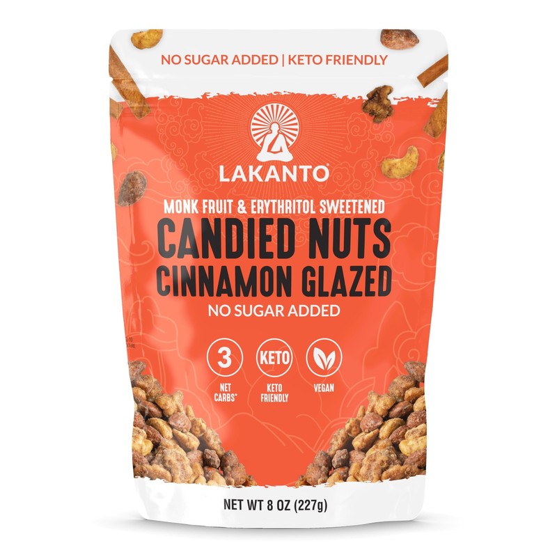 Keto Candied Nuts No Sugar Added 8oz Variety Pack Glazed Vegan Snacks