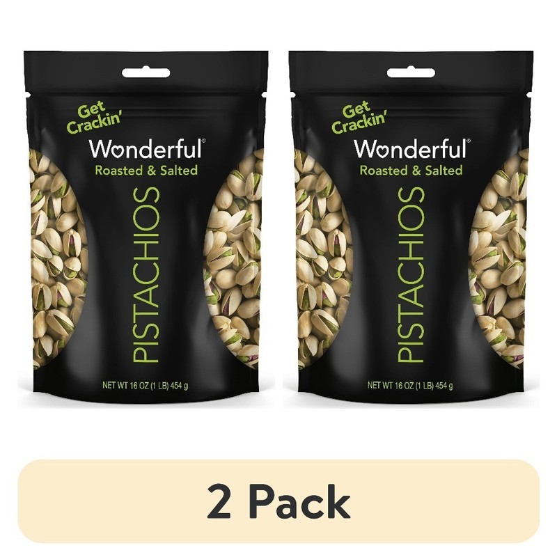 Roasted & Salted Pistachios in , 16 oz (1 lb) Bulk Bag, 2-Pack