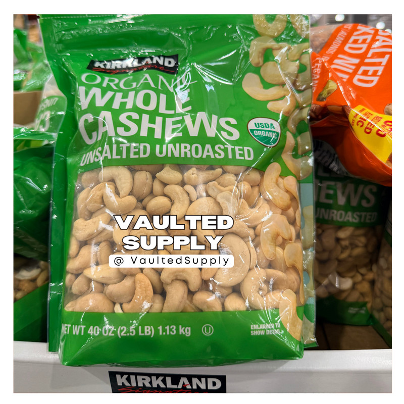 Kirkland Organic Whole Cashews 5 LB Total Unsalted Unroasted USDA 2 Pack gallery