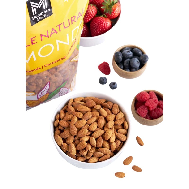 3 lbs Member's Mark Natural Whole Almonds (48 oz) - FRESH! gallery