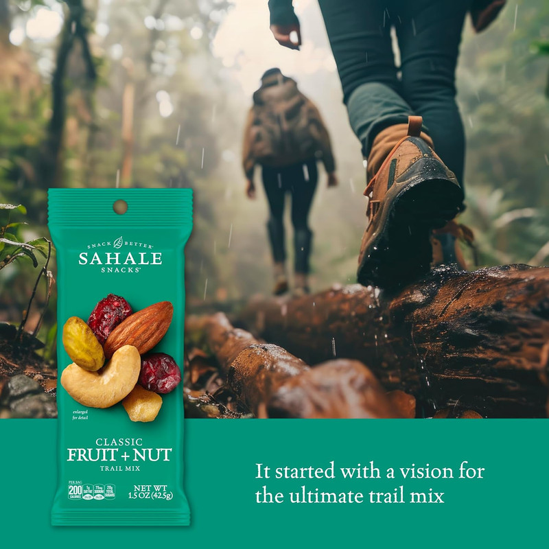 Sahale Snacks Classic Fruit and Nut Trail Mix, 1.5 Oz Grab & Go Bags (18 Packs) gallery
