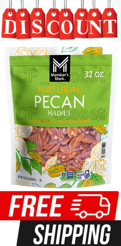 Member’s Mark Natural Pecan Halves, contain no fat or cholesterol (32oz.) FRESH