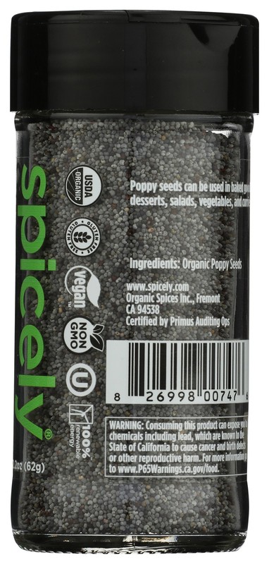Organic Poppy Seeds By Spicely 2.2 Oz Spice 3 Pack gallery