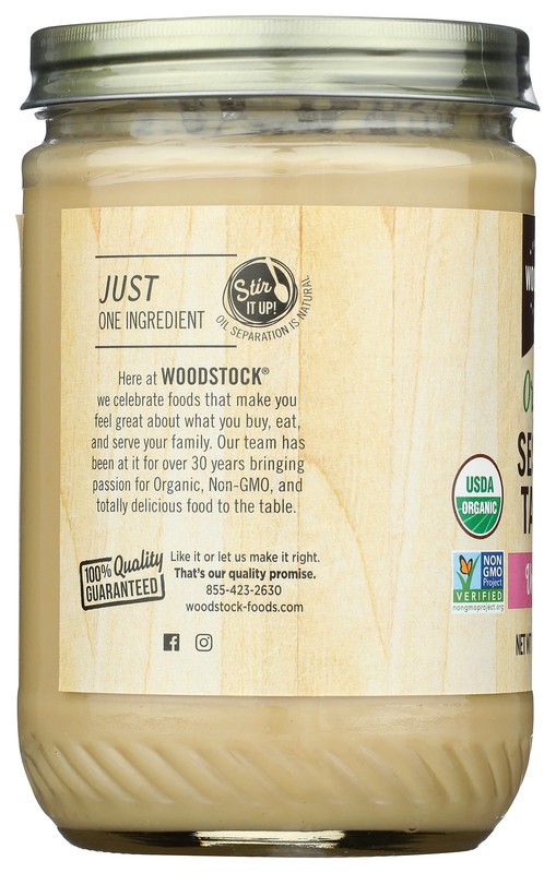 Unsalted Organic Sesame Tahini By Woodstock 16 Oz Seeds Salt 12 Pack gallery