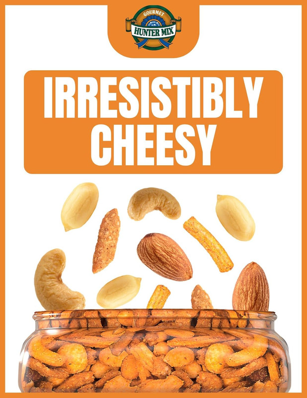 Cheesy Cheddar Hunter Bulk Trail Mix, 20 Oz (Pack of 1), Roasted Peanuts, Sesame gallery