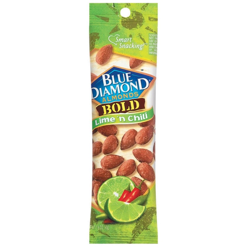 Blue Diamond Lime and Chili Almonds 1.5 oz Tube Pack of 12 Snacks 170 Calories gallery