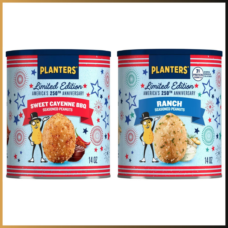 Planters Sweet Cayenne BBQ + Ranch Peanuts 14 Oz Variety Pack 6 Jars Limited