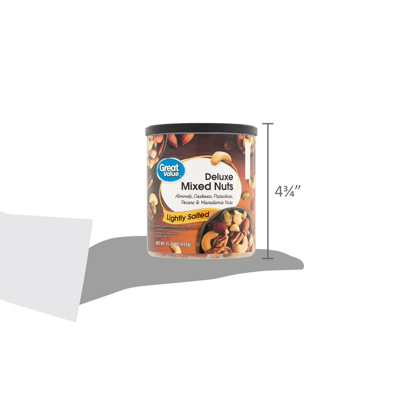 Great Value Lightly Salted, Deluxe Mixed Nuts, 15.25 oz New Free Shipping gallery