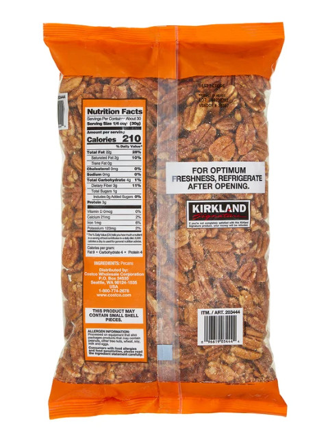 Kirkland Signature Pecan Halves 2 lbs Fresh Premium Bulk Nuts Kosher | FAST SHIP gallery