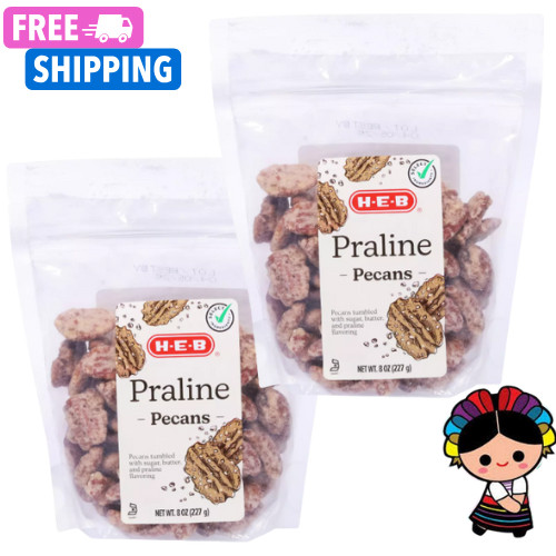 H‑E‑B Praline Pecans 8 oz (2 bags)