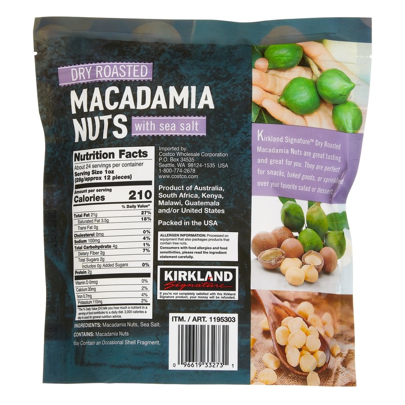 Kirkland Signature Dry Roasted Macadamia Nuts, 1.5 lbs gallery