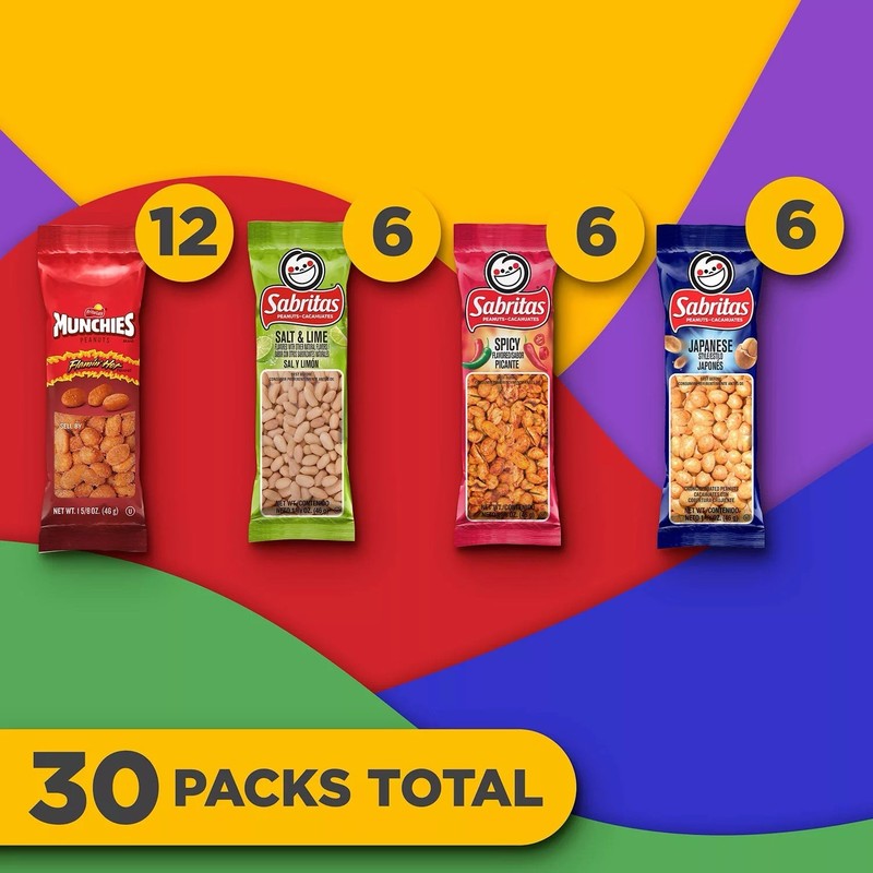 Sabritas Peanuts 4 flavors Variety Pack(30 Packs ) gallery