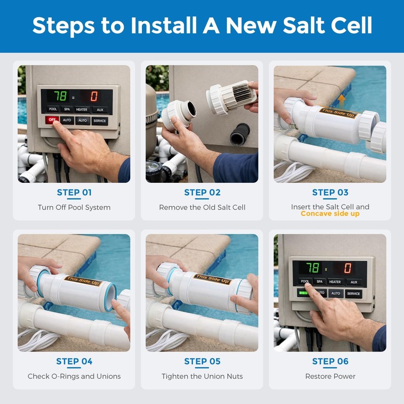 T-15 Replacement Salt Cell, for 40,000 Gallon Pools, Compatible with Hayward ... gallery