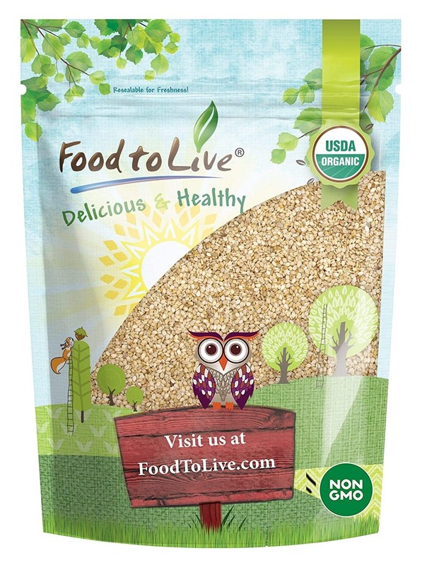 Organic Natural Sesame Seeds — Whole, Non-GMO, Raw, Kosher — by Food to Live