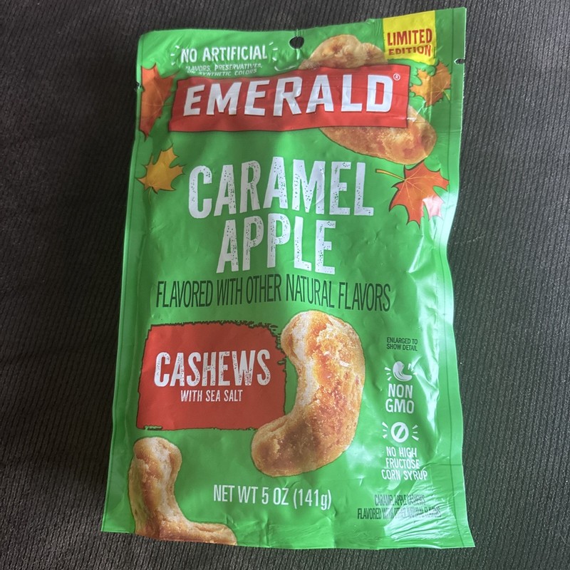 Emerald Salted Caramel Apple Cashews Resealable Bag 1 Pack 5 Oz