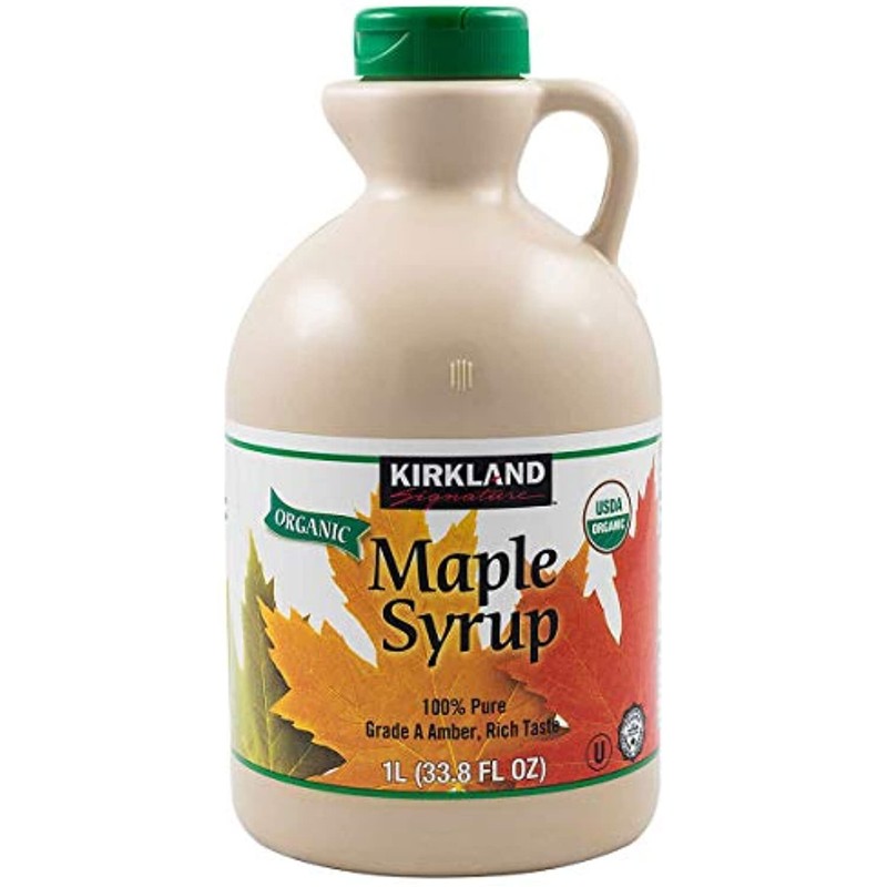 Kirkland Signature Organic Pure Maple Syrup, 33.8 oz (Pack of 2, Total 67.6 oz ,