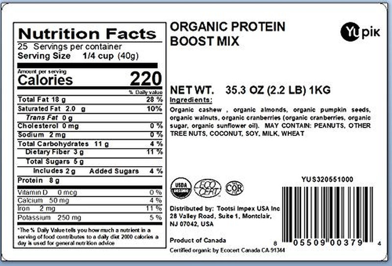 Organic Protein Boost Trail Mix, 2.2 Lb, A Mix Of Cashews, Almonds, Pumpkin Seed gallery
