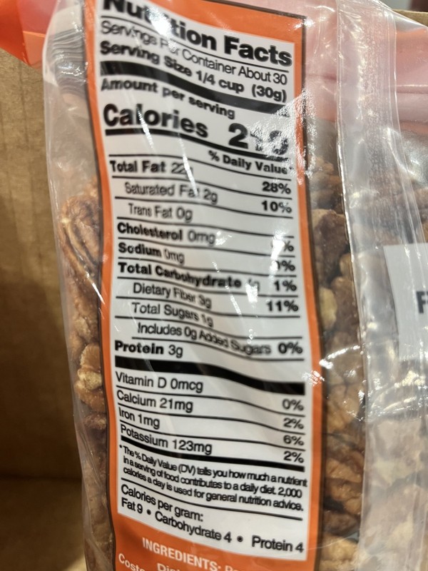 2 Packs Kirkland Signature Pecan Halves 32 oz Each Pack, Total 4 lbs gallery