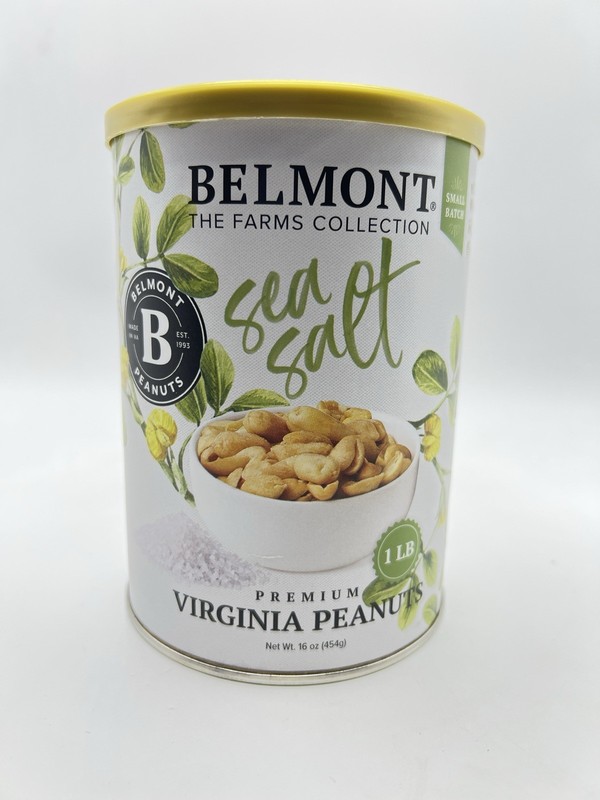 Belmont Premium Virginia Peanuts 🥜 Sea Salt • Small Batch • 16 oz / 1 LB