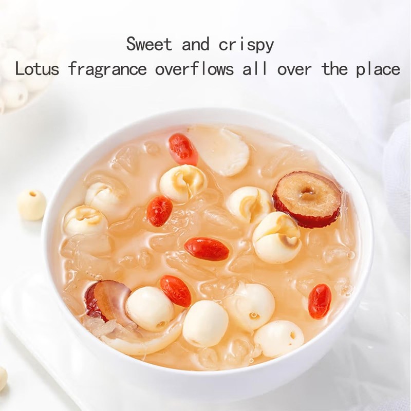 Dried Lotus Seeds 1lb White Lotus Seed without Cores Cooking Porridge and Sou... gallery