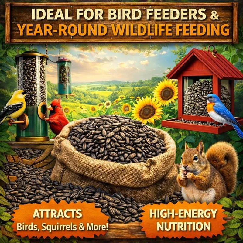 Office Roast Premium Black Sunflower Seeds - | 2 LB Bulk Value Pack | Natural Wi gallery