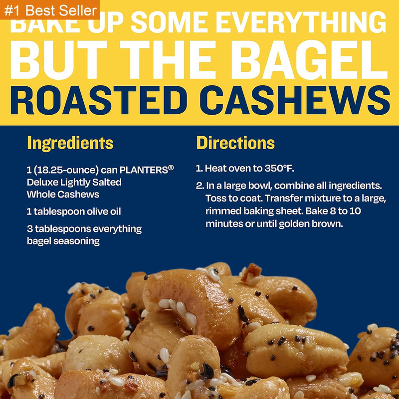 PLANTERS Deluxe Lightly Salted Cashews, Party Snacks, Plant-Based Protein, Quick gallery