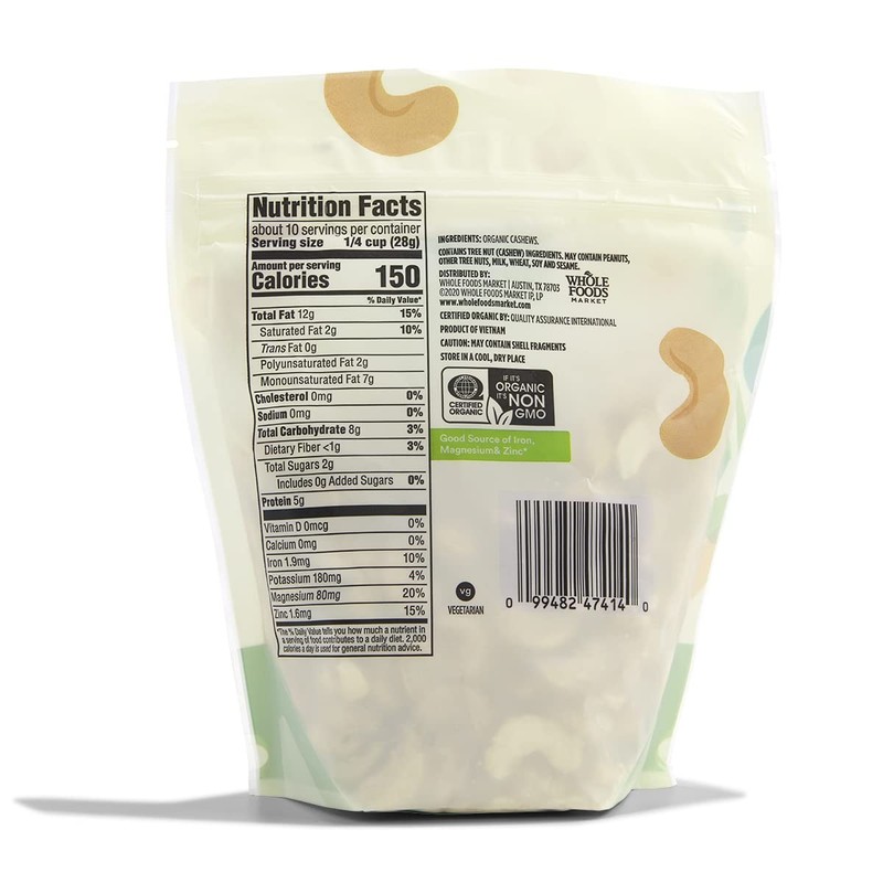 365 by Whole Foods Market, Organic Cashews, 10 Ounce 10 (Pack of 1) gallery