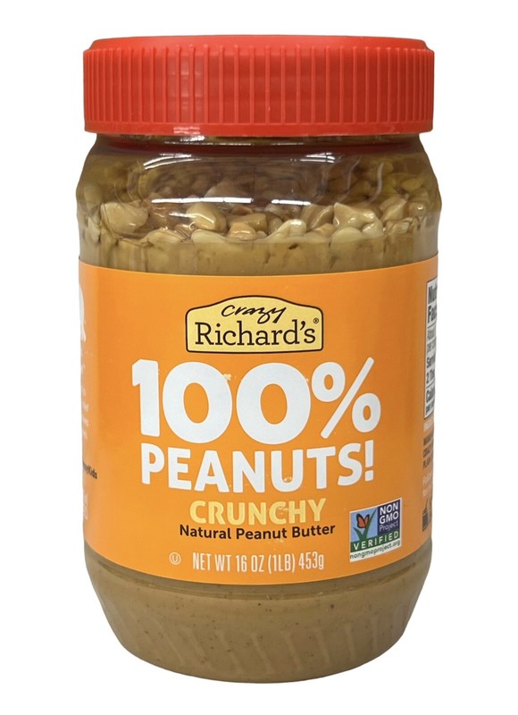 Crazy Richards 100% Peanuts Crunchy Natural Peanut Butter 16 oz