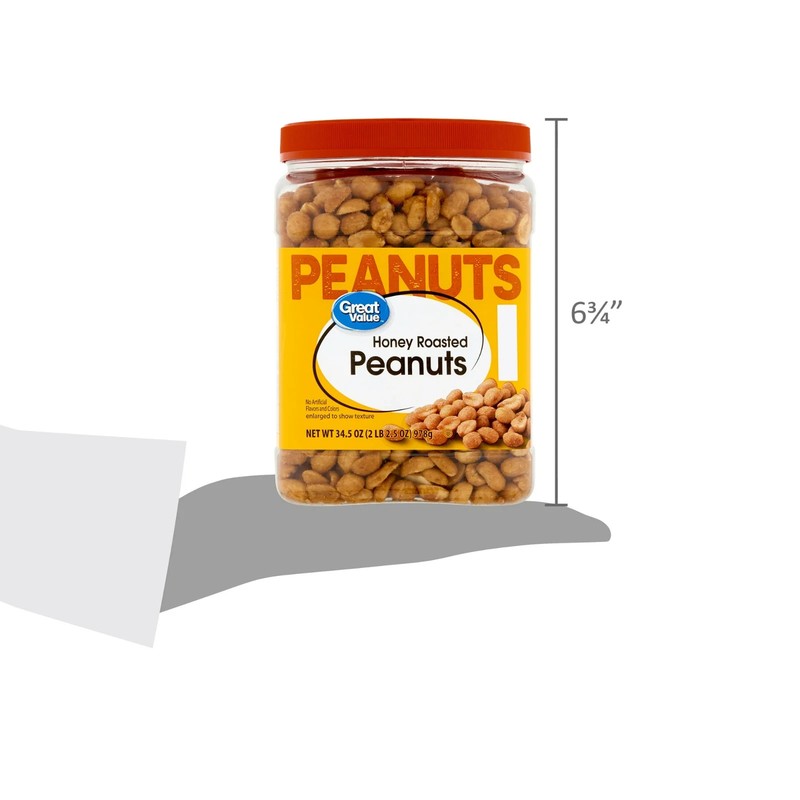 Great Value Honey Roasted Peanuts, 34.5 oz gallery