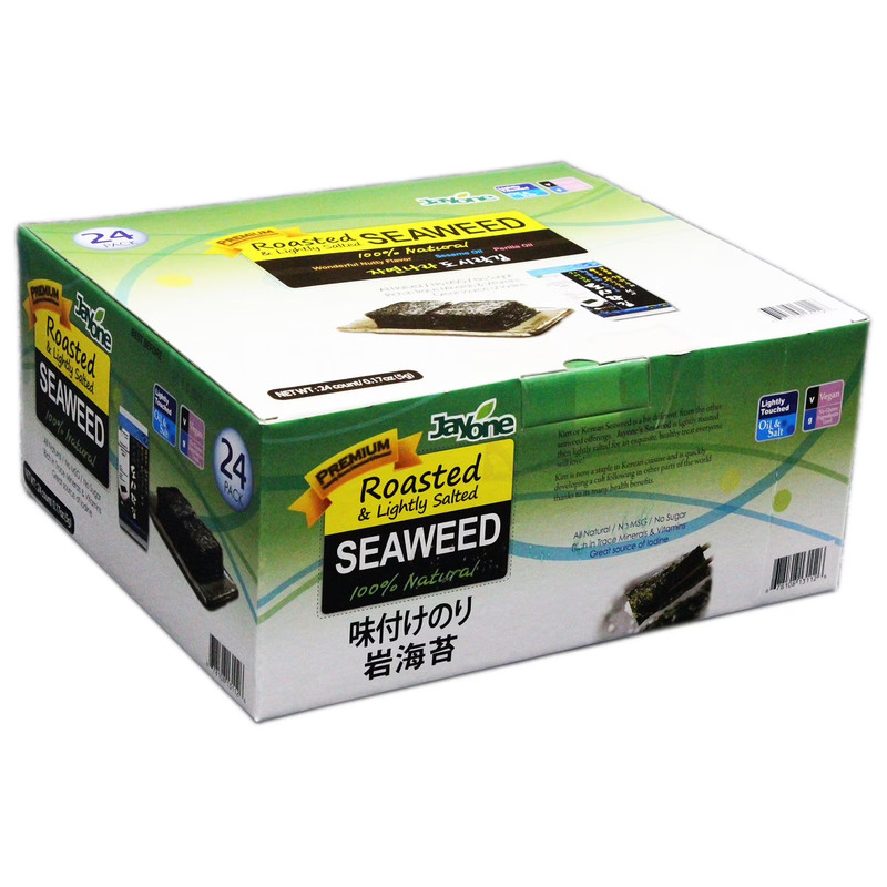 Jayone Roasted & Lightly Salted Seaweed, 0.17 oz., 24 pk.