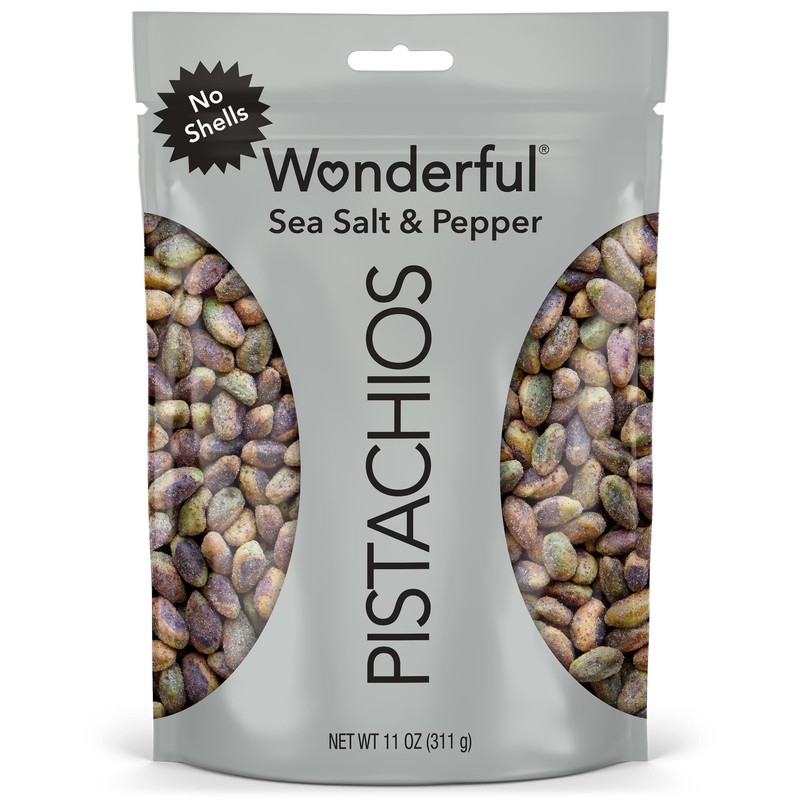 Pistachios No Shells Sea Salt Pepper Nuts
