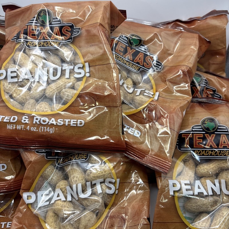 11 Sealed Bags Of Texas Roadhouse Salted & Roasted Peanuts Net WT 4.0 Oz (114g) gallery