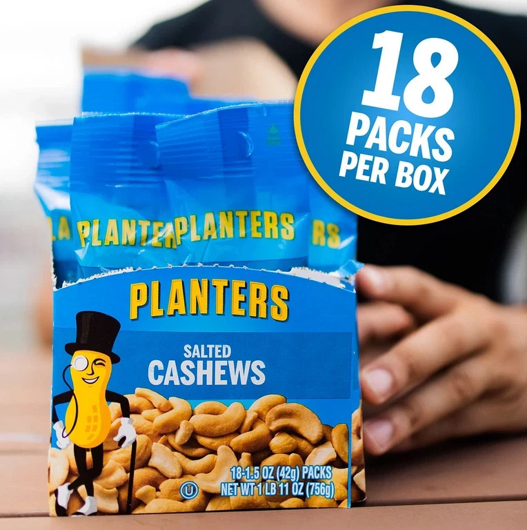 Planters Salted Cashews, 1.5 oz., 18 pk. gallery