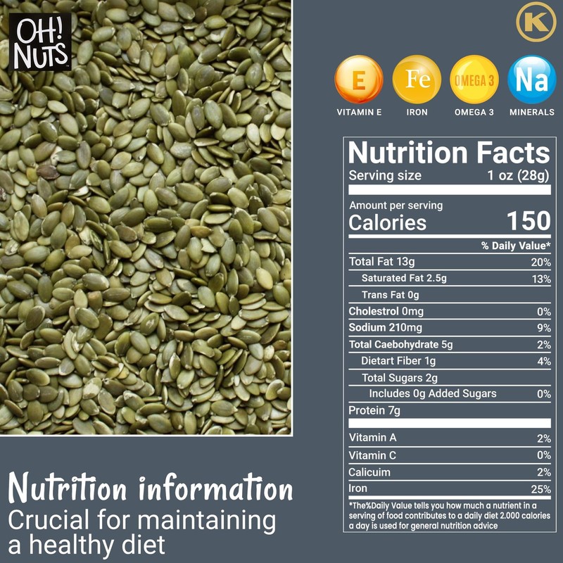 2 Lb Roasted Salted Pumpkin Seeds Pepitas New York Zip-Seal Bag gallery