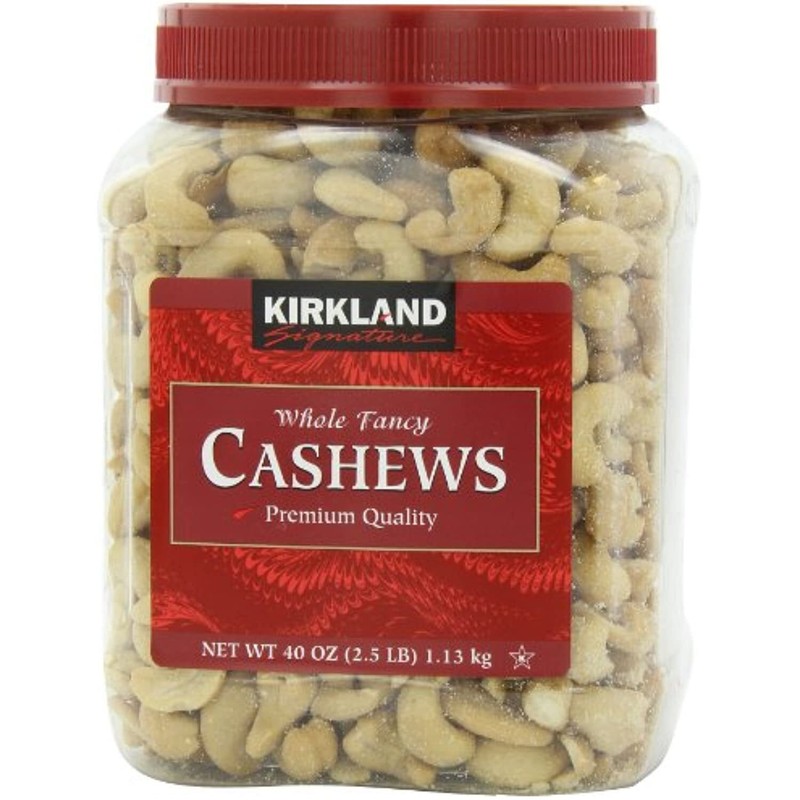 Signature’s Sea Salted Fancy Whole Cashews Kirkland 40 oz