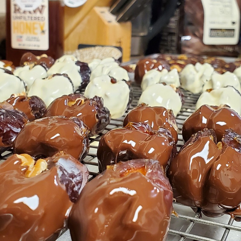 Chocolate Medjoul Dates With Walnut Fresh High Quality. gallery