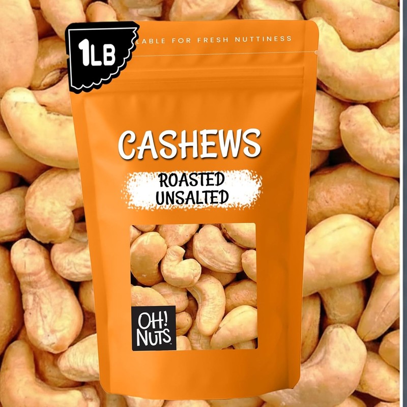 Cashews Roasted Unsalted - 1 lb - Roasted Unsalted Cashews - gallery