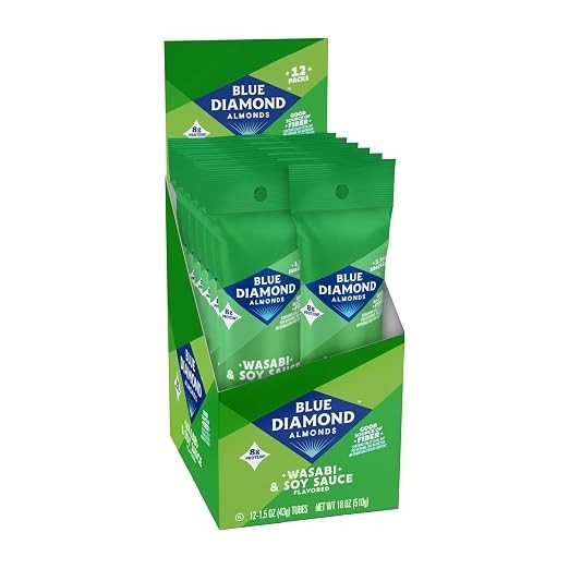 Wasabi Soy Flavored Almonds 1.5 oz Single Serve Bags 12 Pack Snack Nuts gallery
