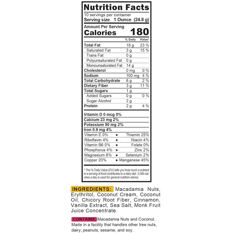 Gluten-Free Low Carb Cinnamon Macadamia Nuts | 10 Oz Delight for All Ages gallery