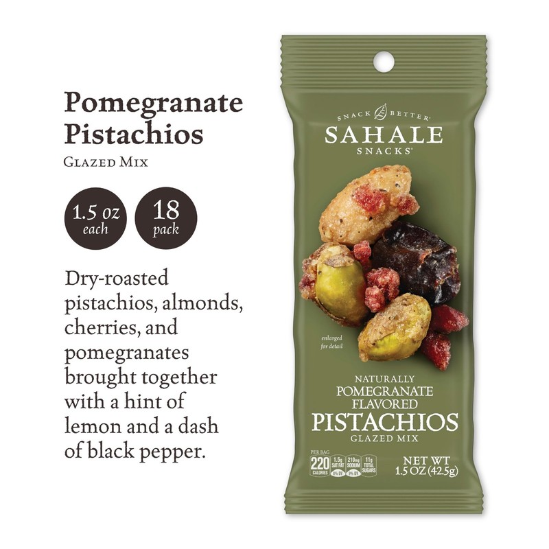 Pomegranate Pistachios Glazed Mix - 1.5oz Snack Pack of 18, Healthy Nuts gallery
