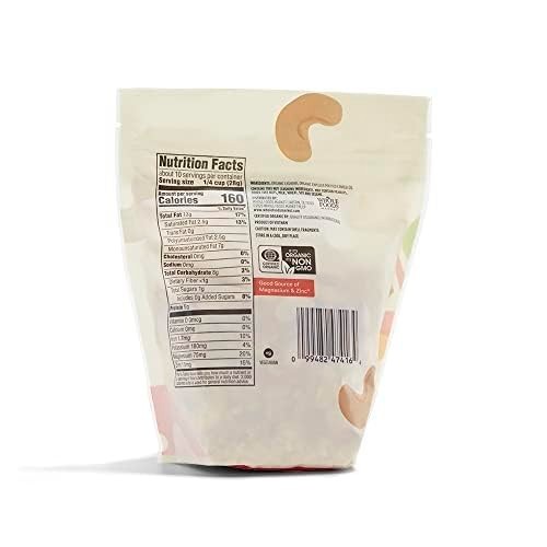 Organic Roasted Unsalted Cashews 10 Ounce Resealable Bag Vegan Healthy Snack gallery