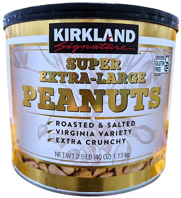 Kirkland Signature Extra Large Peanuts Virginia Roasted 40 Ounce Jar EXP 12/2026