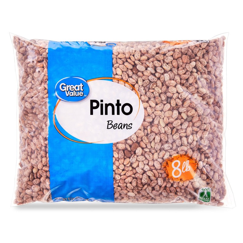 Dried Pinto Beans 8 lb Bag Bulk Pantry Staple Food Supply Dry Cooking Beans