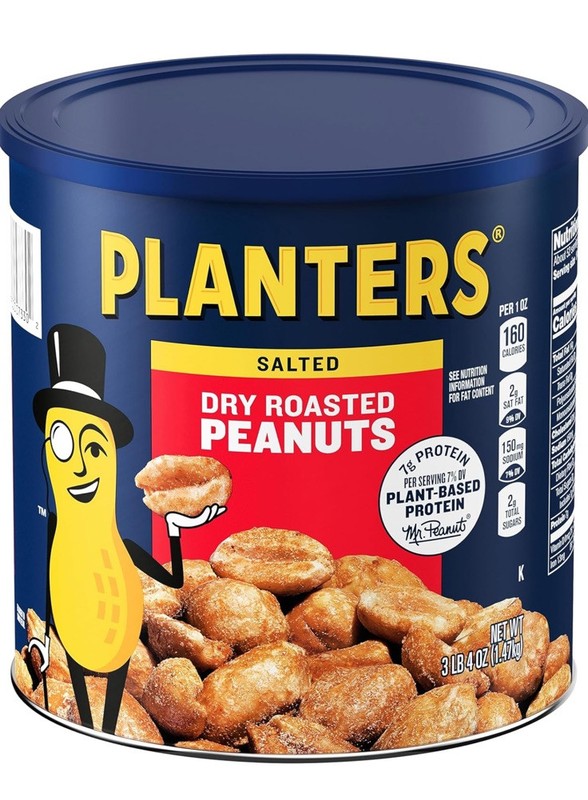 Planters Salted Dry Roasted Peanuts Canister (52 oz.)