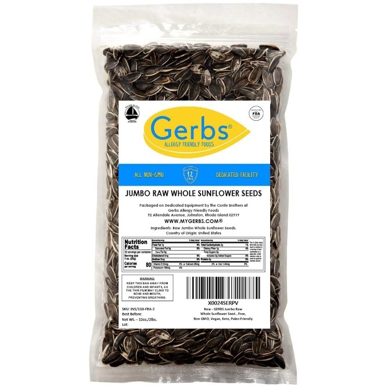 Whole Sunflower Seeds Raw 2 LB Resealable Bag Crunchy Snack Top 14 AllergenFree gallery