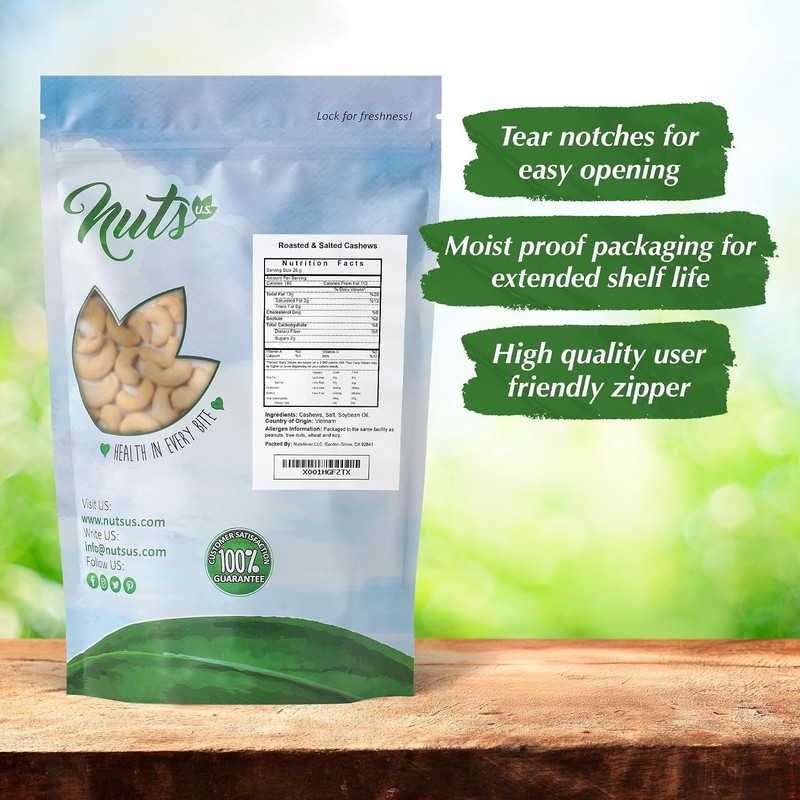 Salted Cashews - Roasted Nut Snack - 4 lb Resealable gallery