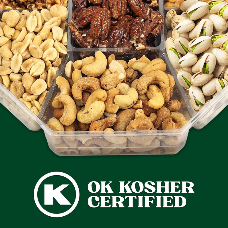 Holiday Nuts Gift Basket – Delicious Mixed Cravings of Freshly Roasted Nuts -…